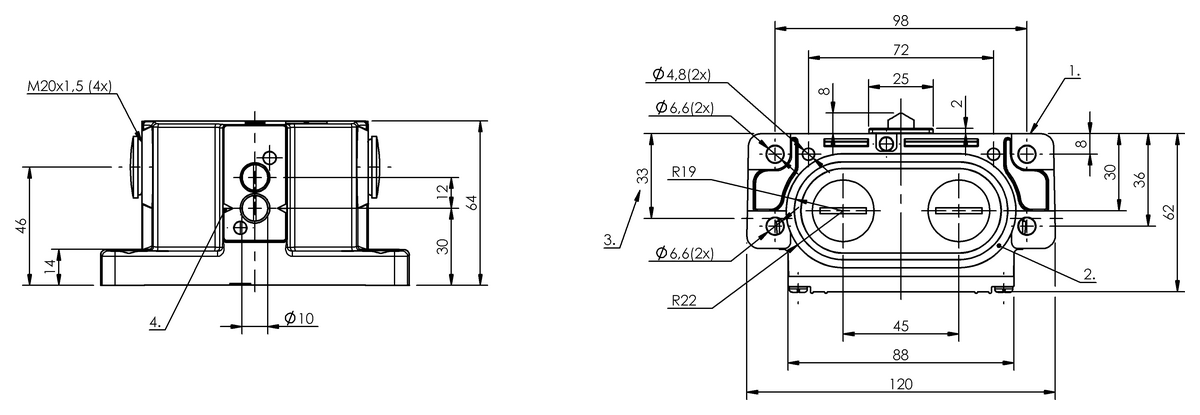 Chaves mecânicas de múltiplas posições para comutação de segurança
