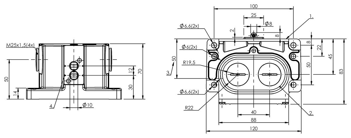 Mechanical multiple position limit switches with safety switch positions
