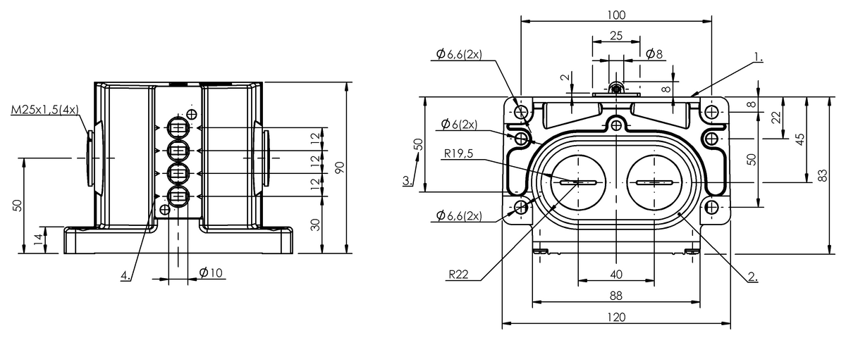 Mechanical multiple position limit switches with safety switch positions