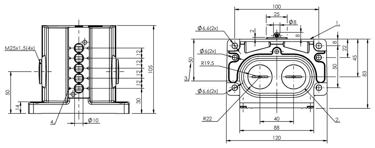 Mechanical multiple position limit switches with safety switch positions