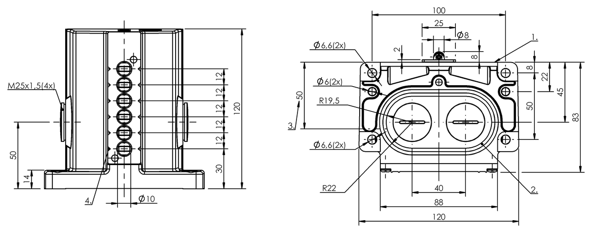 Mechanical multiple position limit switches with safety switch positions