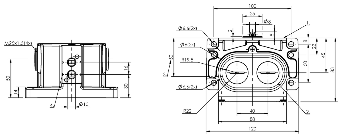 Mechanical multiple position limit switches with safety switch positions