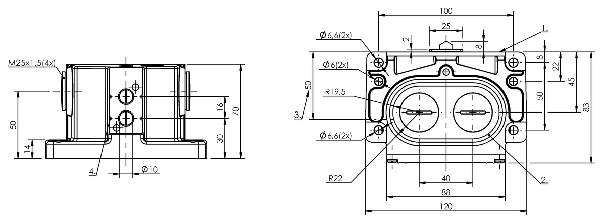 Mechanical multiple position limit switches with safety switch positions
