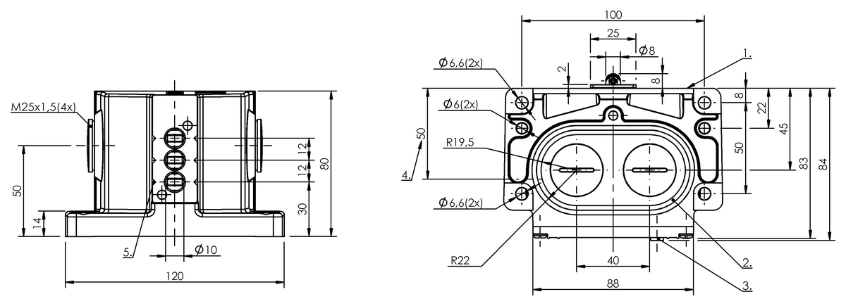 Mechanical multiple position limit switches with safety switch positions