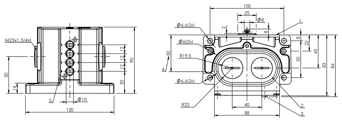 Mechanical multiple position limit switches with safety switch positions