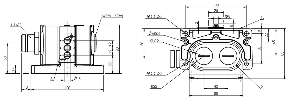 Mechanical multiple position limit switches with safety switch positions