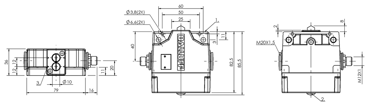 Mechanical multiple position limit switches with safety switch positions