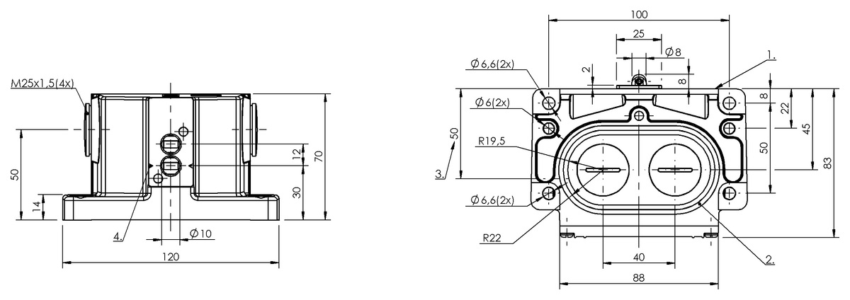 Mechanical multiple position limit switches with safety switch positions