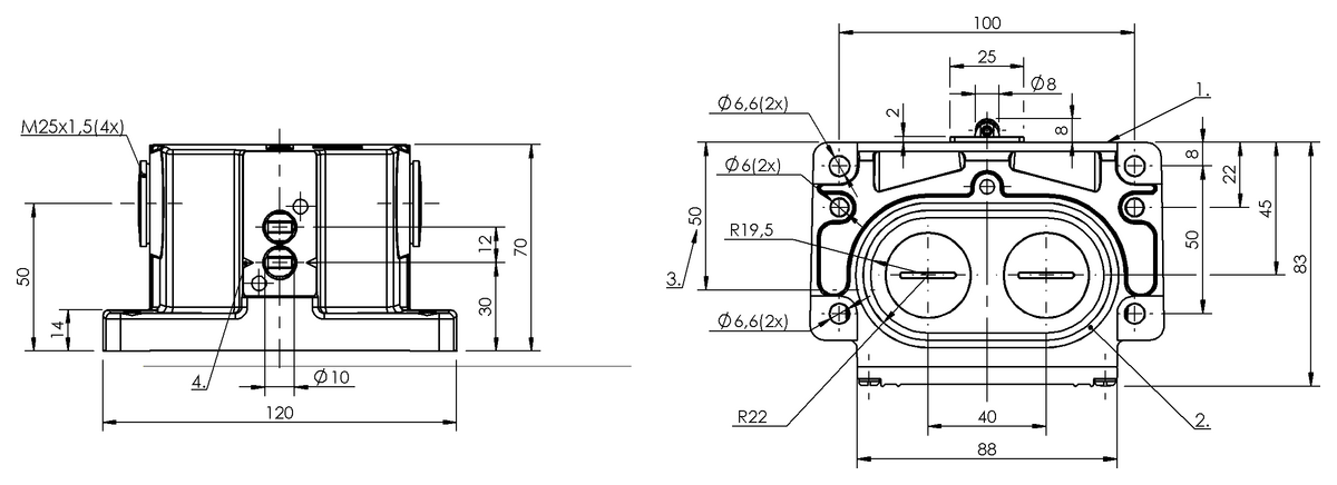Mechanical multiple position limit switches with safety switch positions