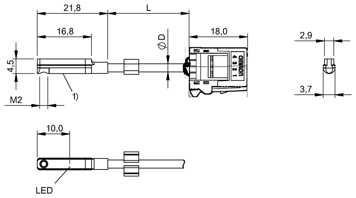 Cylinder sensors for multiple slot shapes