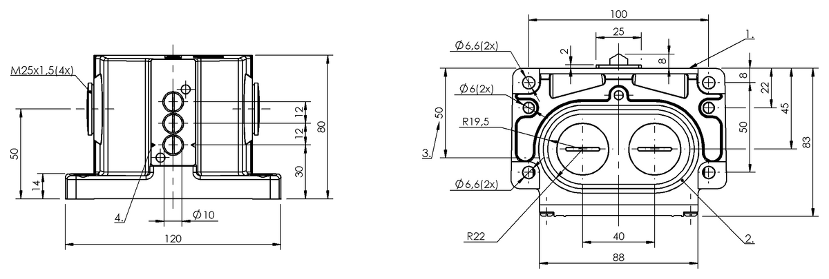 Interruttori di posizione meccanici multipli con punti di commutazione di sicurezza