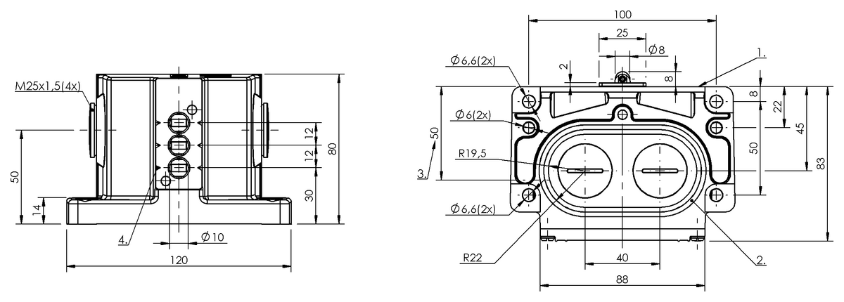 Mechanical multiple position limit switches with safety switch positions