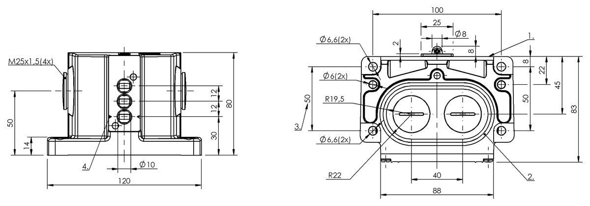 Emniyet sviç konumları bulunan mekanik çok konumlu limit sviçleri
