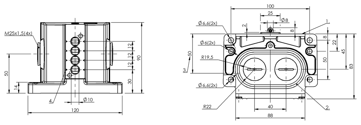 Mechanical multiple position limit switches with safety switch positions