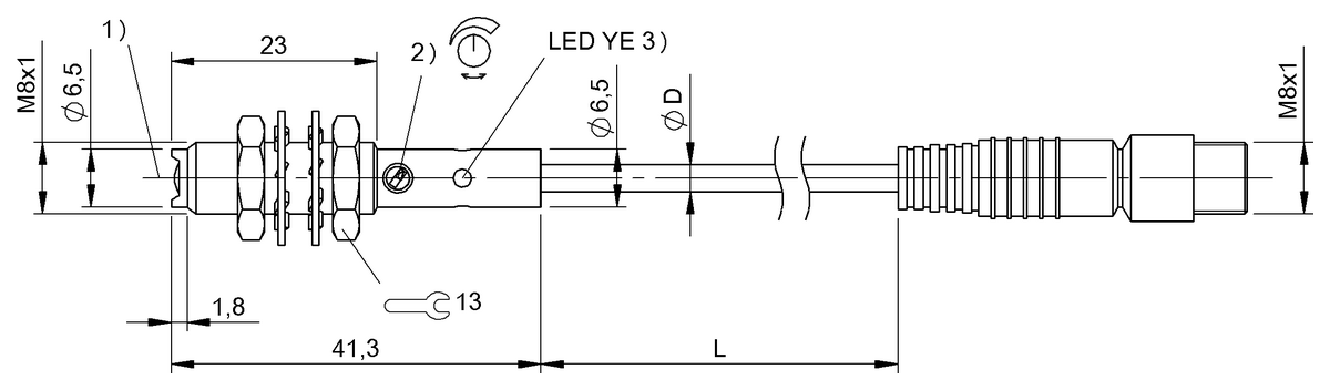 Diffuse sensor with background suppression