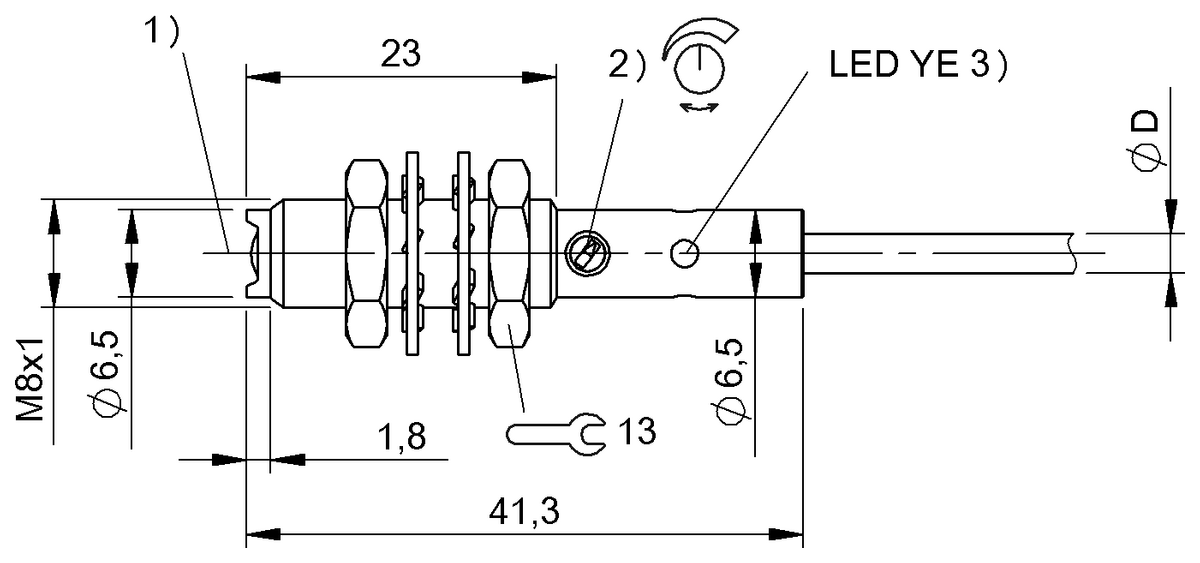 Diffuse sensor with background suppression