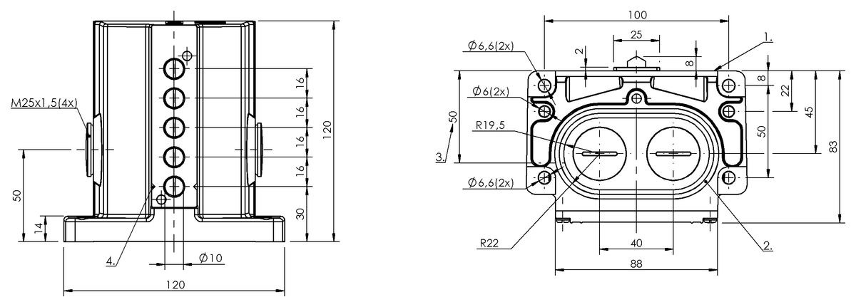 Mechanical multiple position limit switches with safety switch positions
