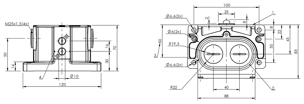 Mechanical multiple position limit switches with safety switch positions