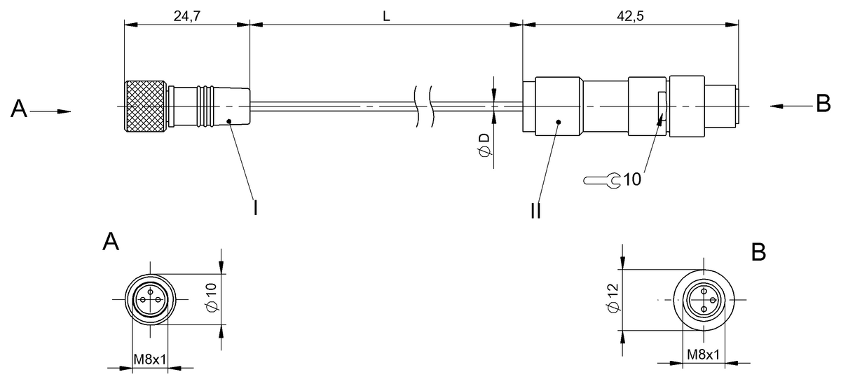 Double-ended cordsets