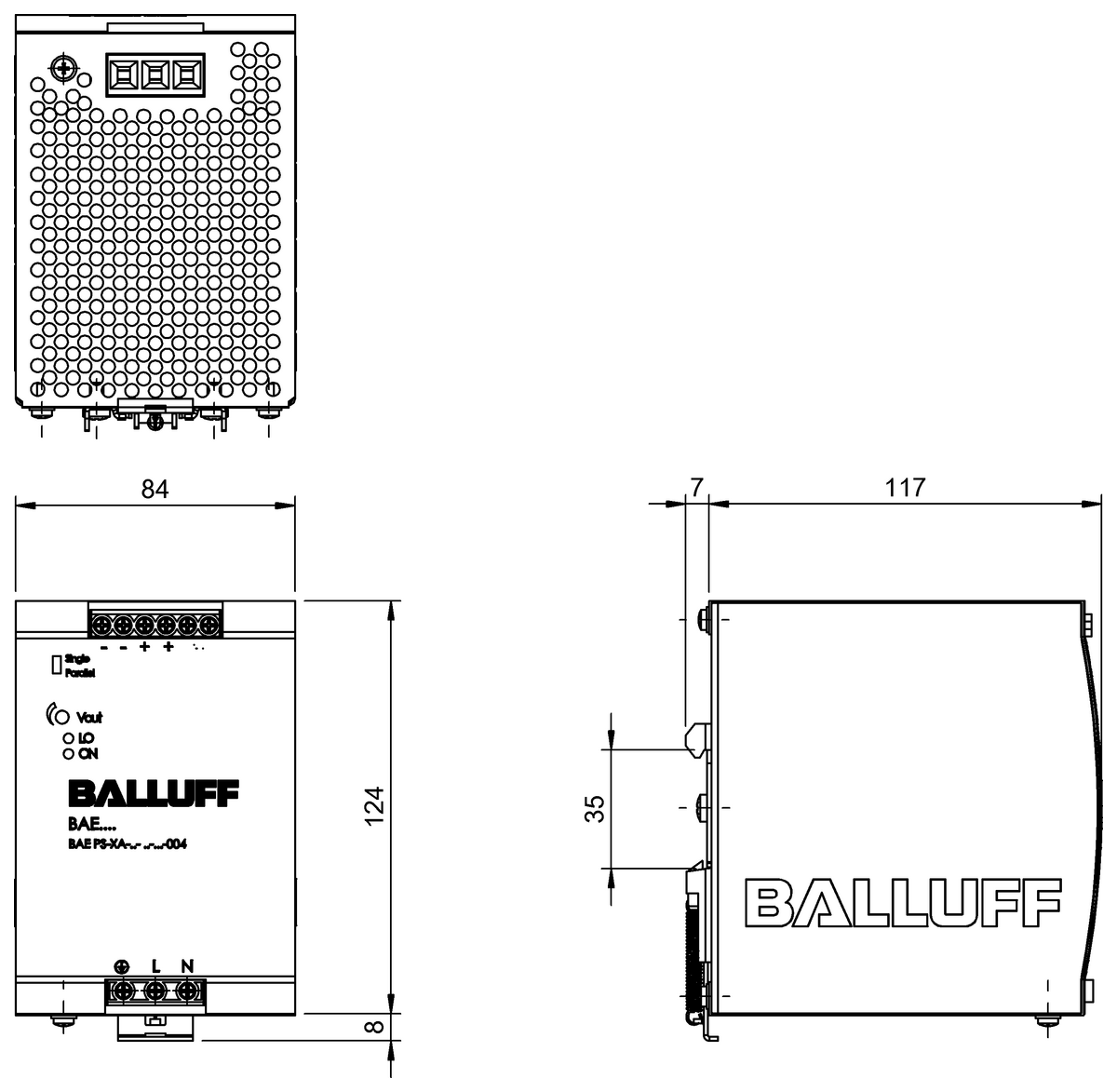 Power supplies for the control cabinet