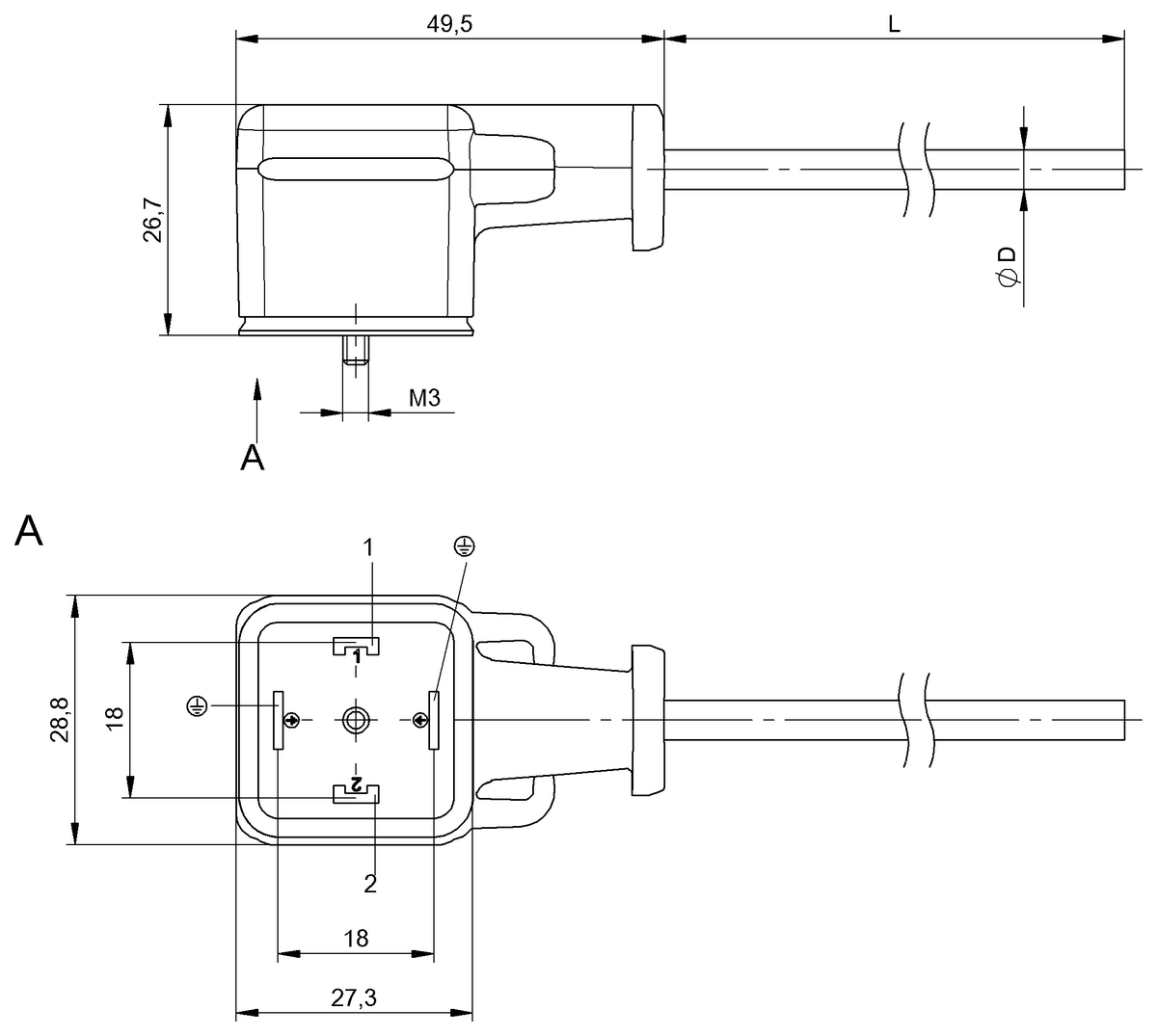 Single-ended cordsets