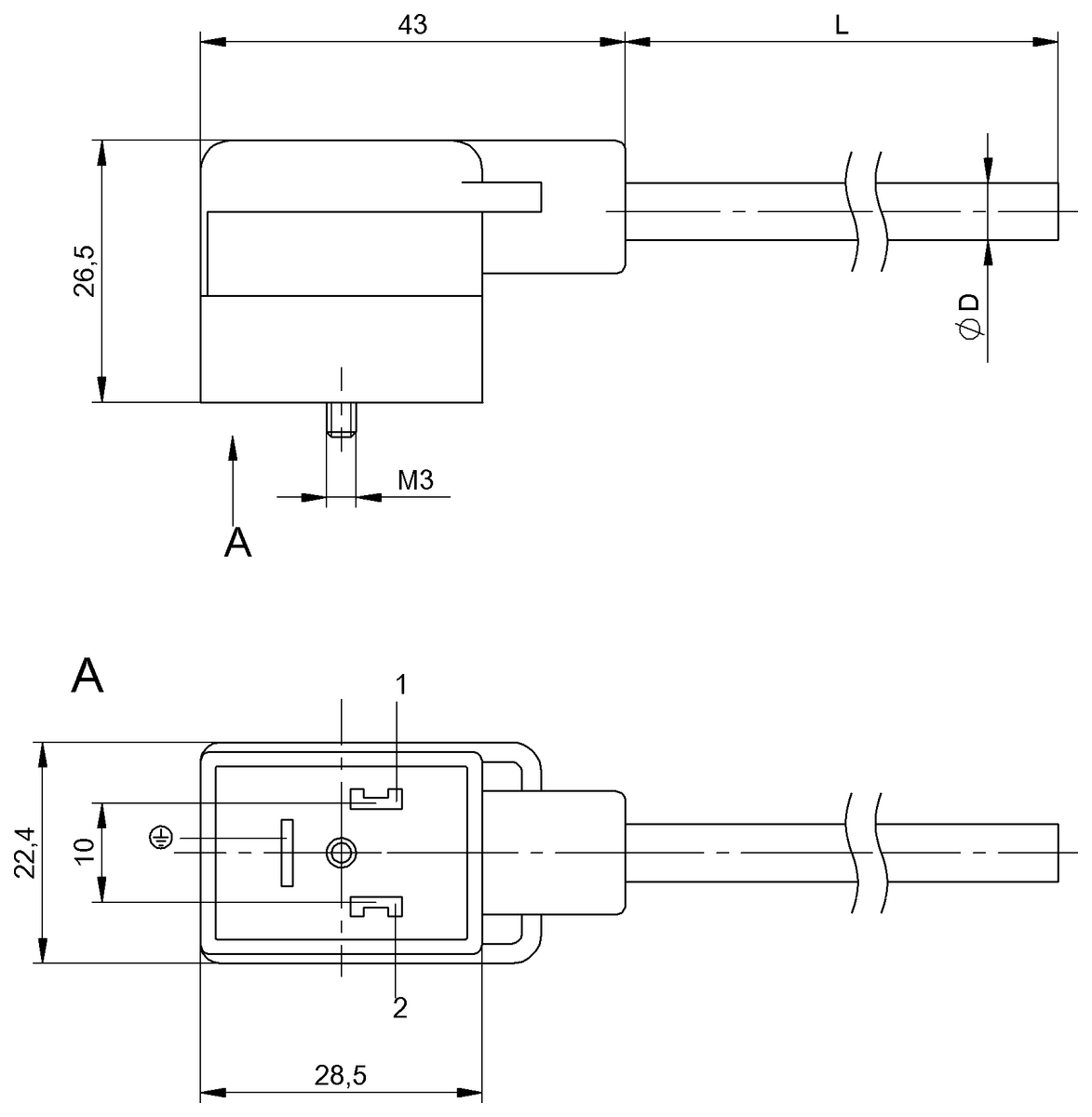 Single-ended cordsets