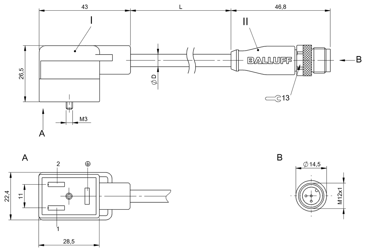 Double-ended cordsets