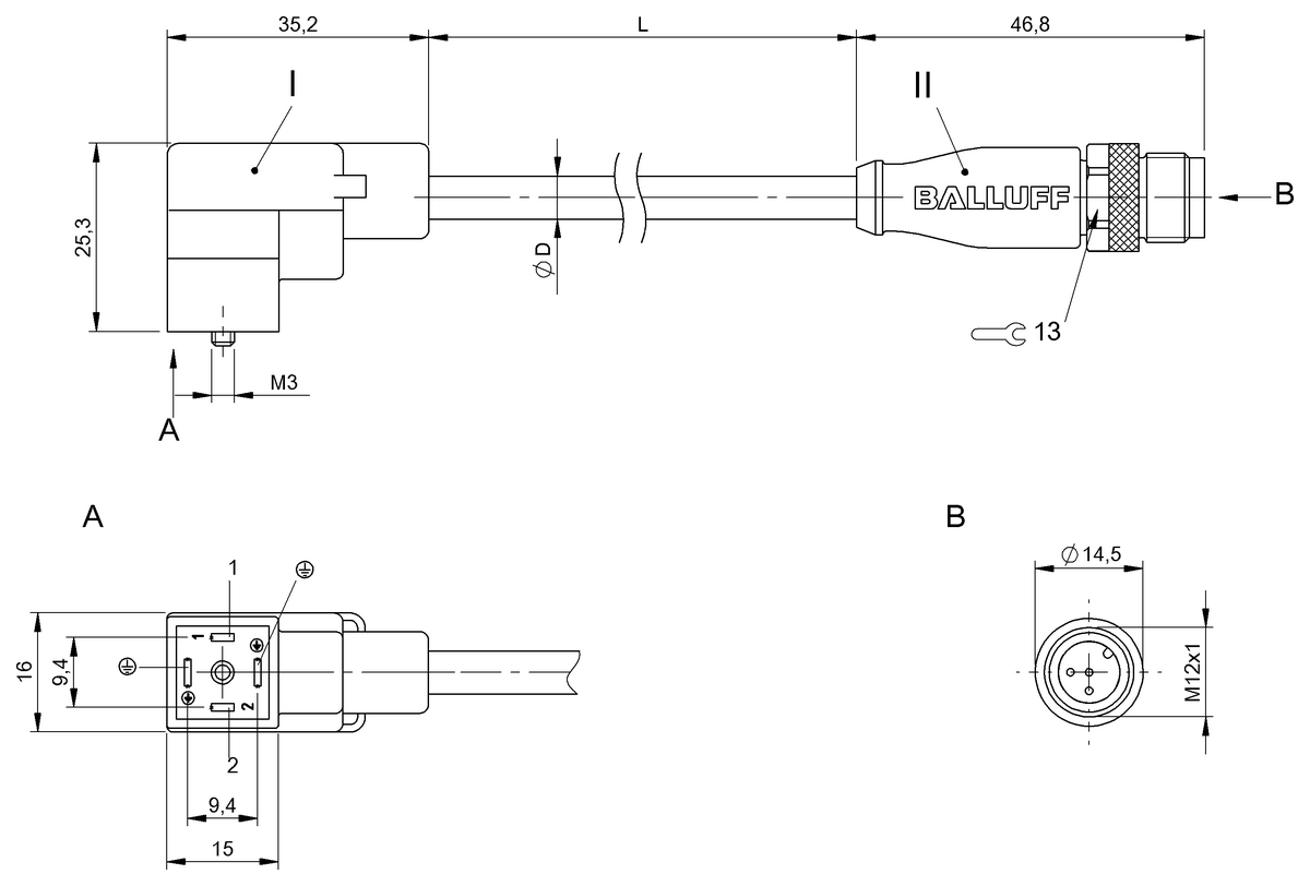Double-ended cordsets