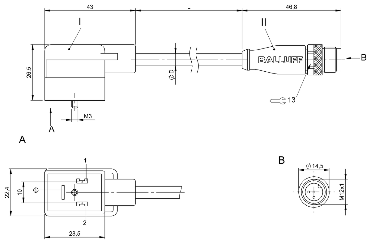 Double-ended cordsets