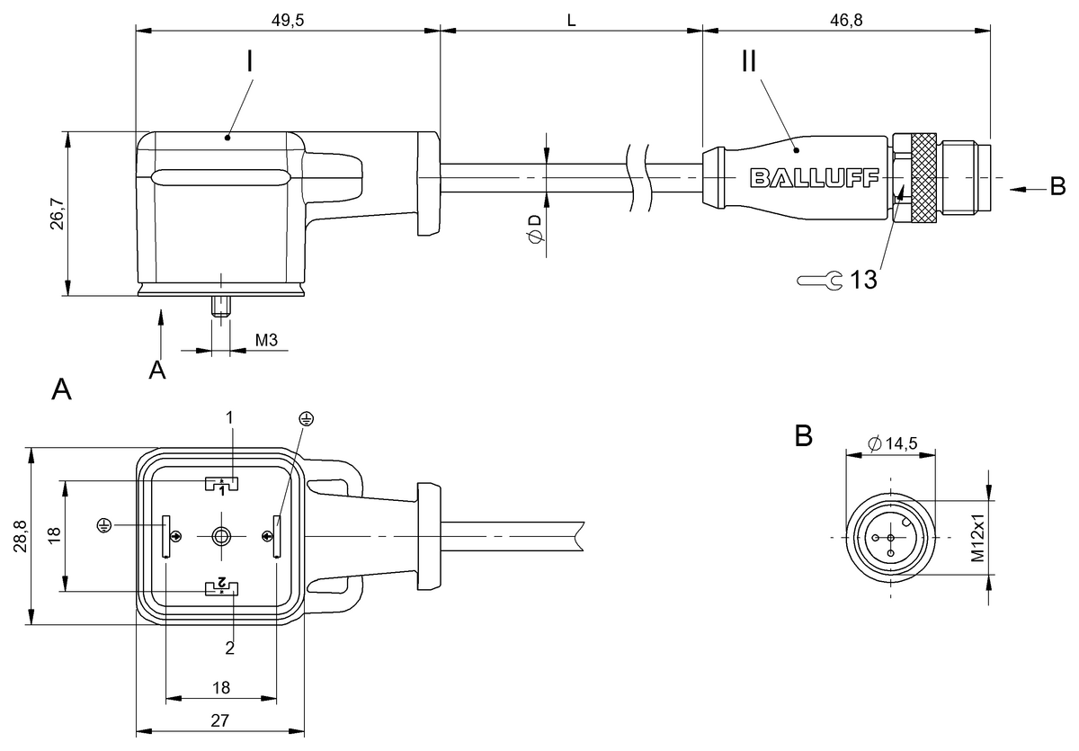 Double-ended cordsets