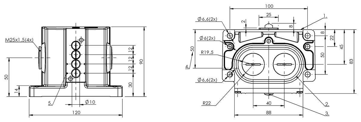 Mechanical multiple position limit switches with safety switch positions