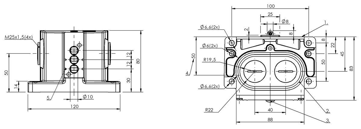 Mechanical multiple position limit switches with safety switch positions