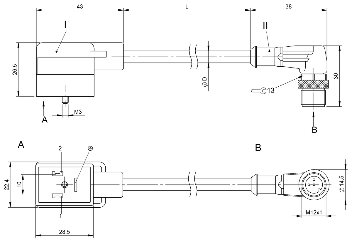 Przewody połączeniowe dwustronnie zakończone
