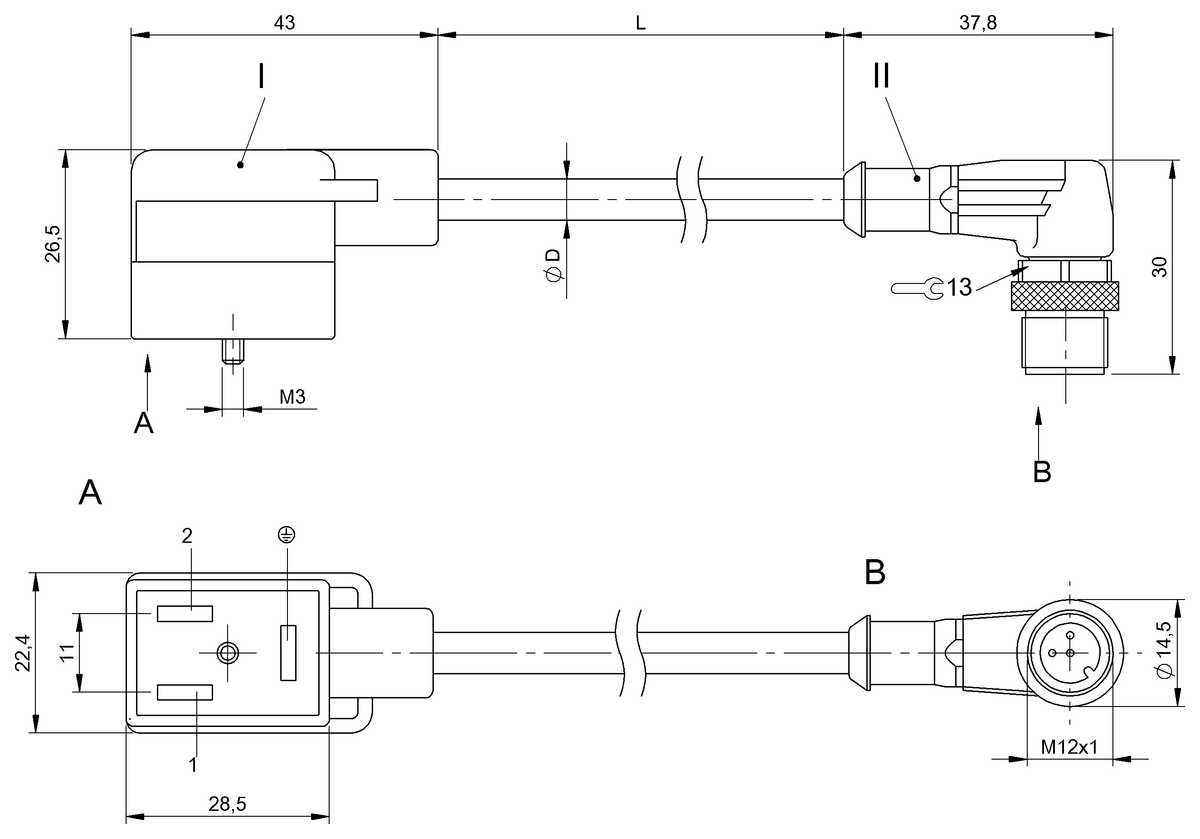 Double-ended cordsets