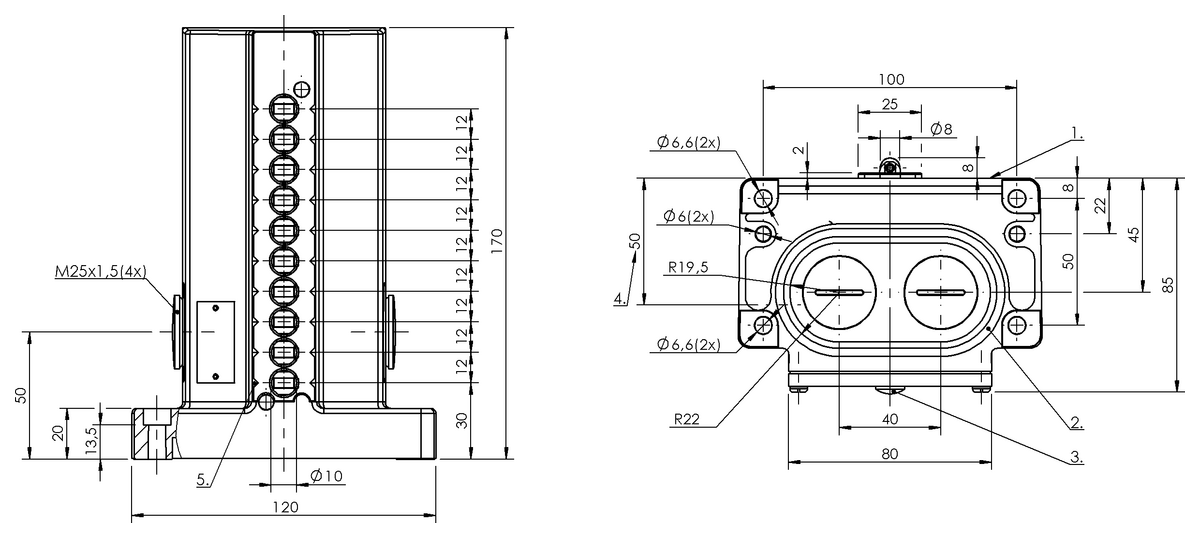 Mechanical multiple position limit switches with safety switch positions
