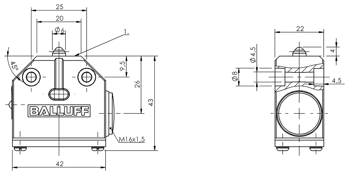 Mechanical single position limit switches