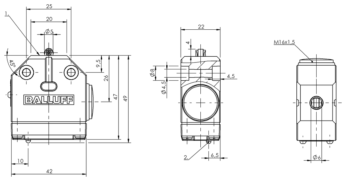 Mechanical single position limit switches