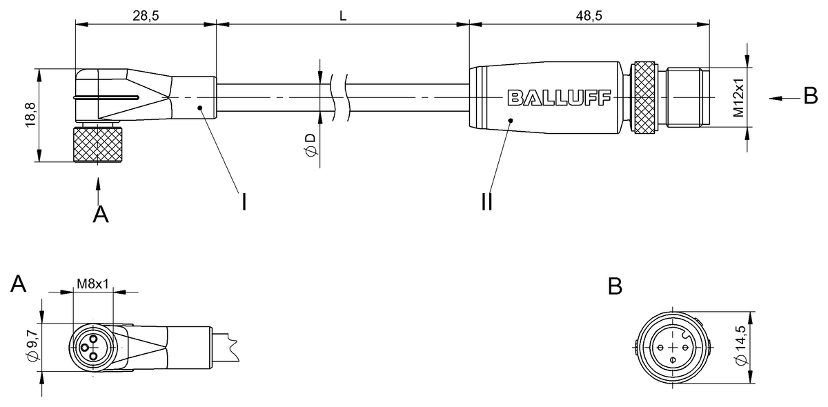 Double-ended cordsets