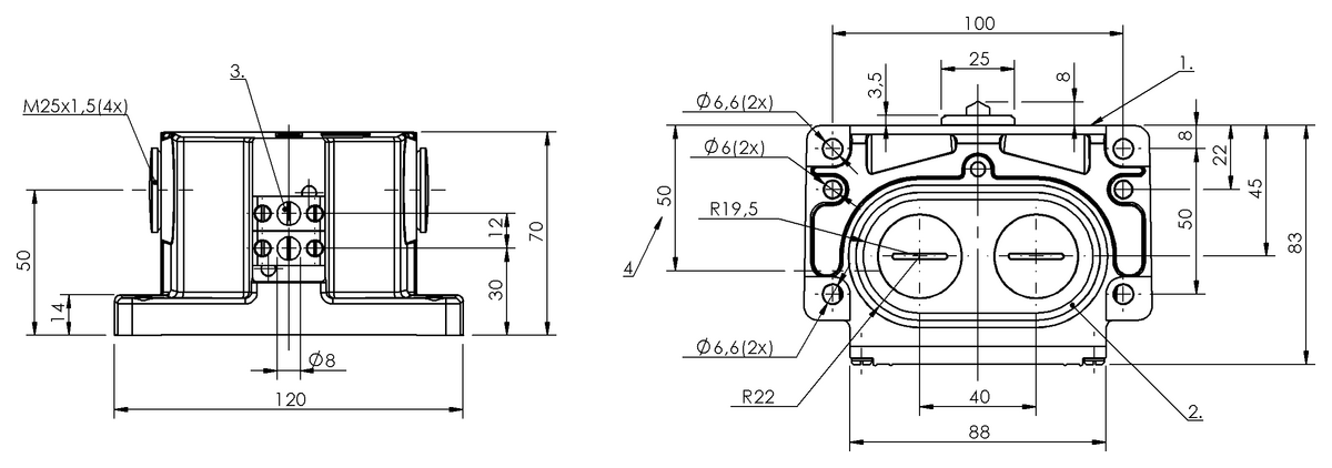 Interruttori di posizione multipli meccanici