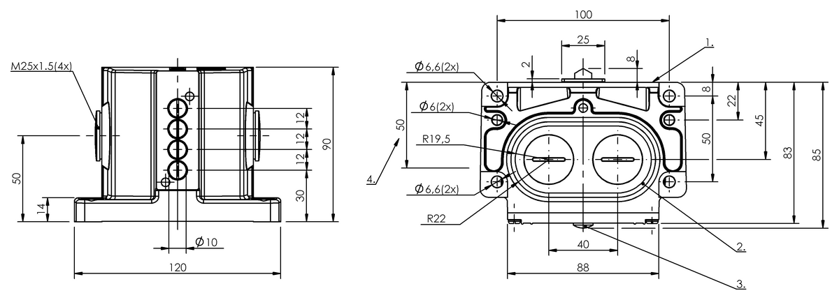 Interruttori di posizione multipli meccanici