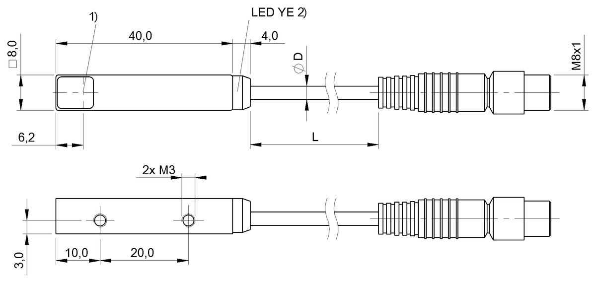 Through-beam sensors