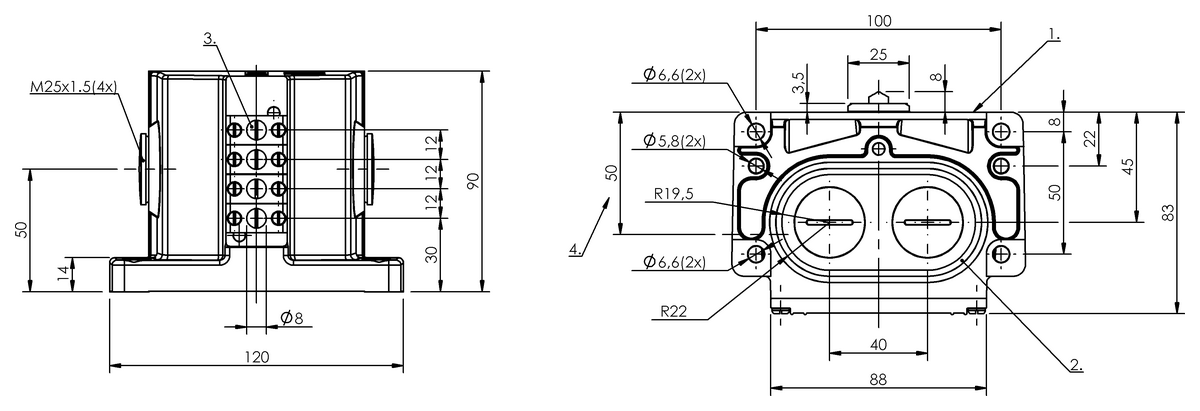 Mechanical multiple position limit switches