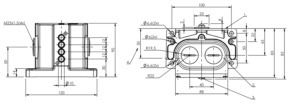 Interruttori di posizione multipli meccanici