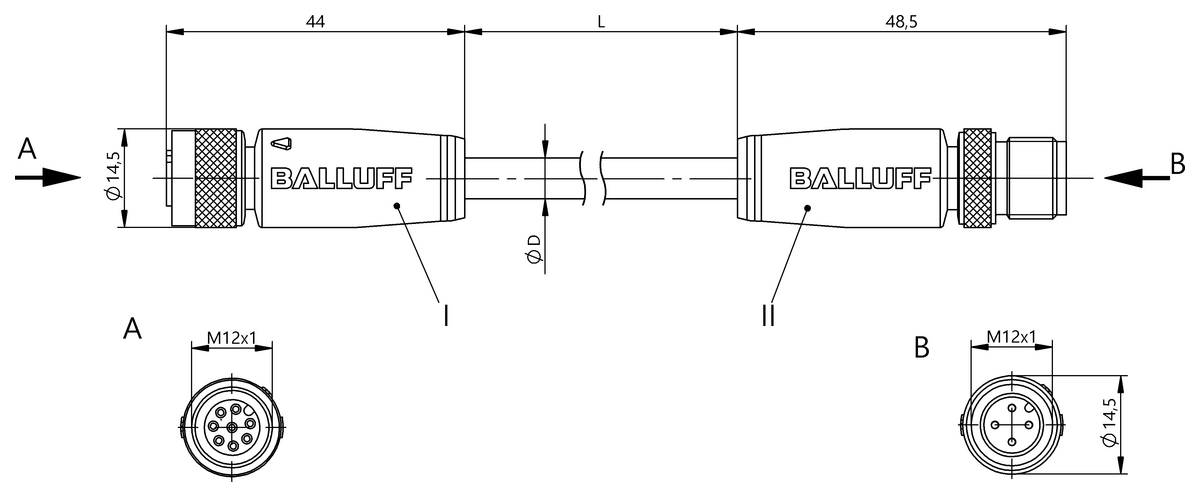 Double-ended cordsets