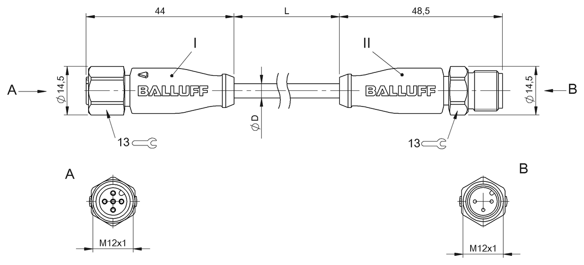 Double-ended cordsets