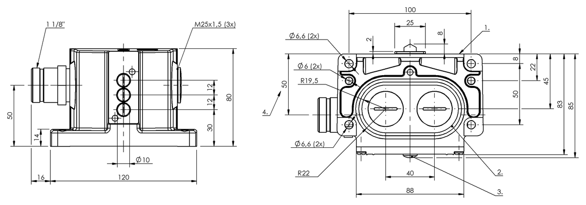 Interruttori di posizione multipli meccanici