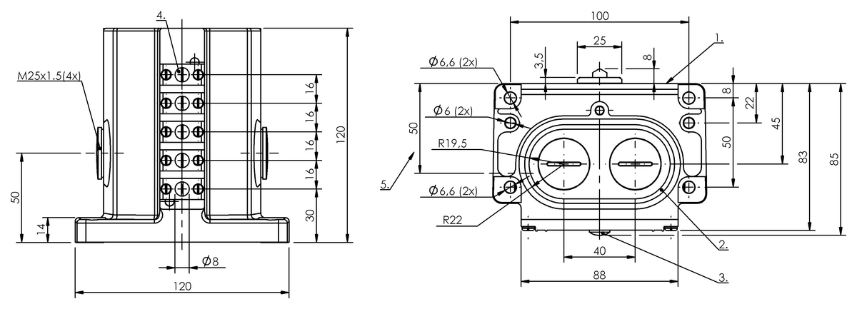 Mechanical multiple position limit switches