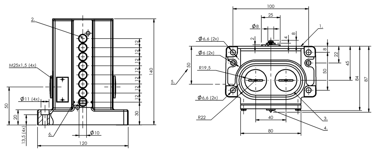 Mechanical multiple position limit switches with safety switch positions