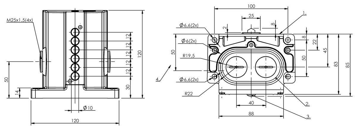Interruttori di posizione multipli meccanici