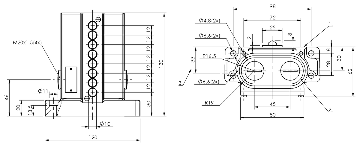 Mechanical multiple position limit switches